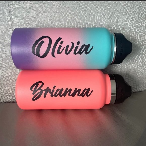 Personalized Insulated Water Bottle, 40 oz assorted colors , High quality, straw - Picture 12 of 14